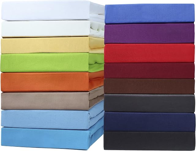 NatureMark Jersey prześcieradło z gumką na łóżka wodne i kontynentalne, 200 x 220 cm + wysokość materaca 40 cm, ogromny wybór kolorów (200 x 220 cm, antracytowo-szare)
