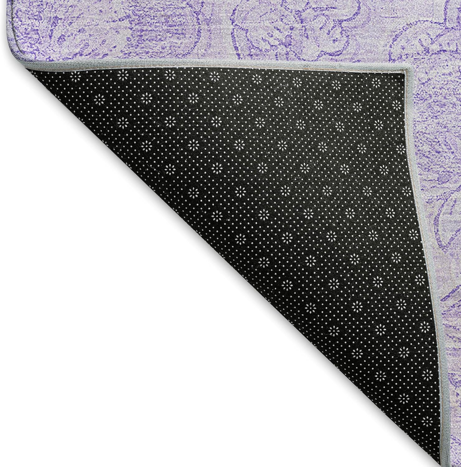 Addison Rugs Mayfield AMF782 Lilac 2'6" x 3'10" Indoor Premium Machine Washable Rug, Silky Soft, Easy Clean, Non Shedding, Bedroom, Living Room, Dining Room, Kitchen, Patio Rug