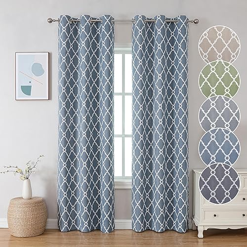 Lecloud Piper - 2 paneles de cortinas opacas de color azul marino de 84 pulgadas de largo, bloquean completamente la luz, cortinas para oscurecer la