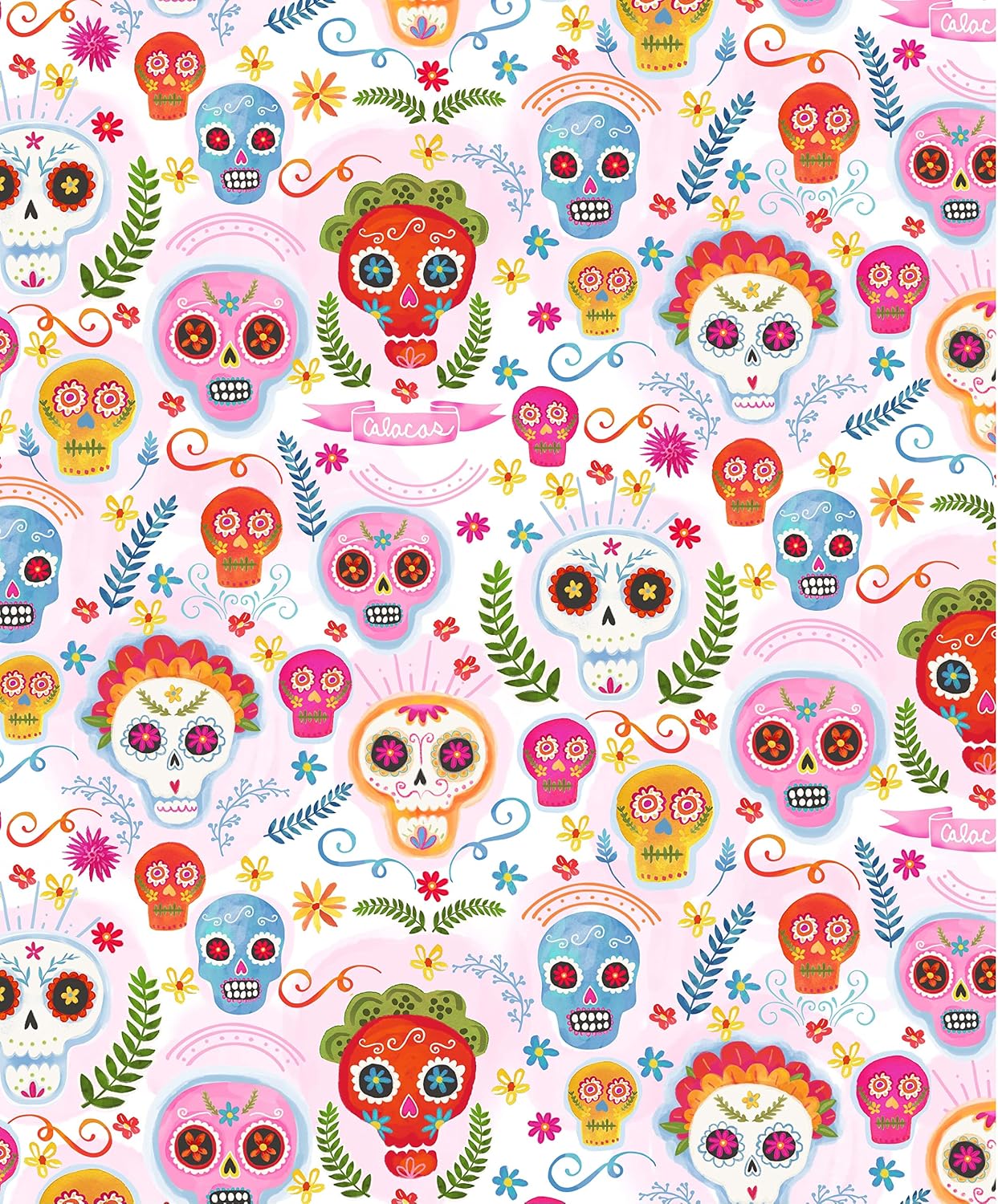 Michael Miller Sugar Skulls, Blush