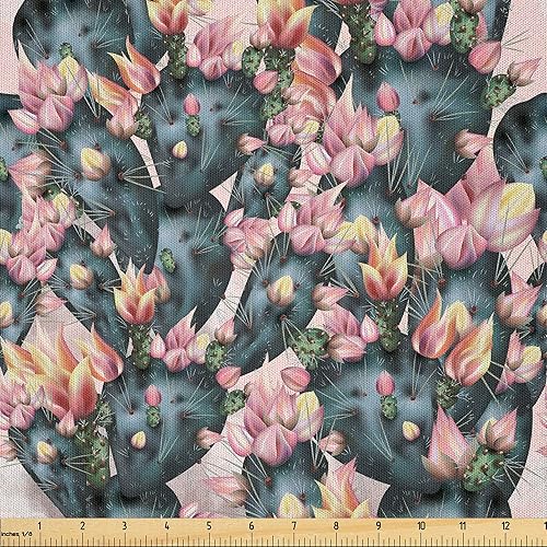 Miniatura 19 de Ambesonne The Yard, tela de plumas de pavo real, diseño retro ondulado de colores ondulados en la parte trasera morada, tela de microfibra para