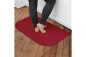 Ritz Non-Slip Kitchen Mat for Floor: Stain-Resistant, Machine Washable Red Accent Rug