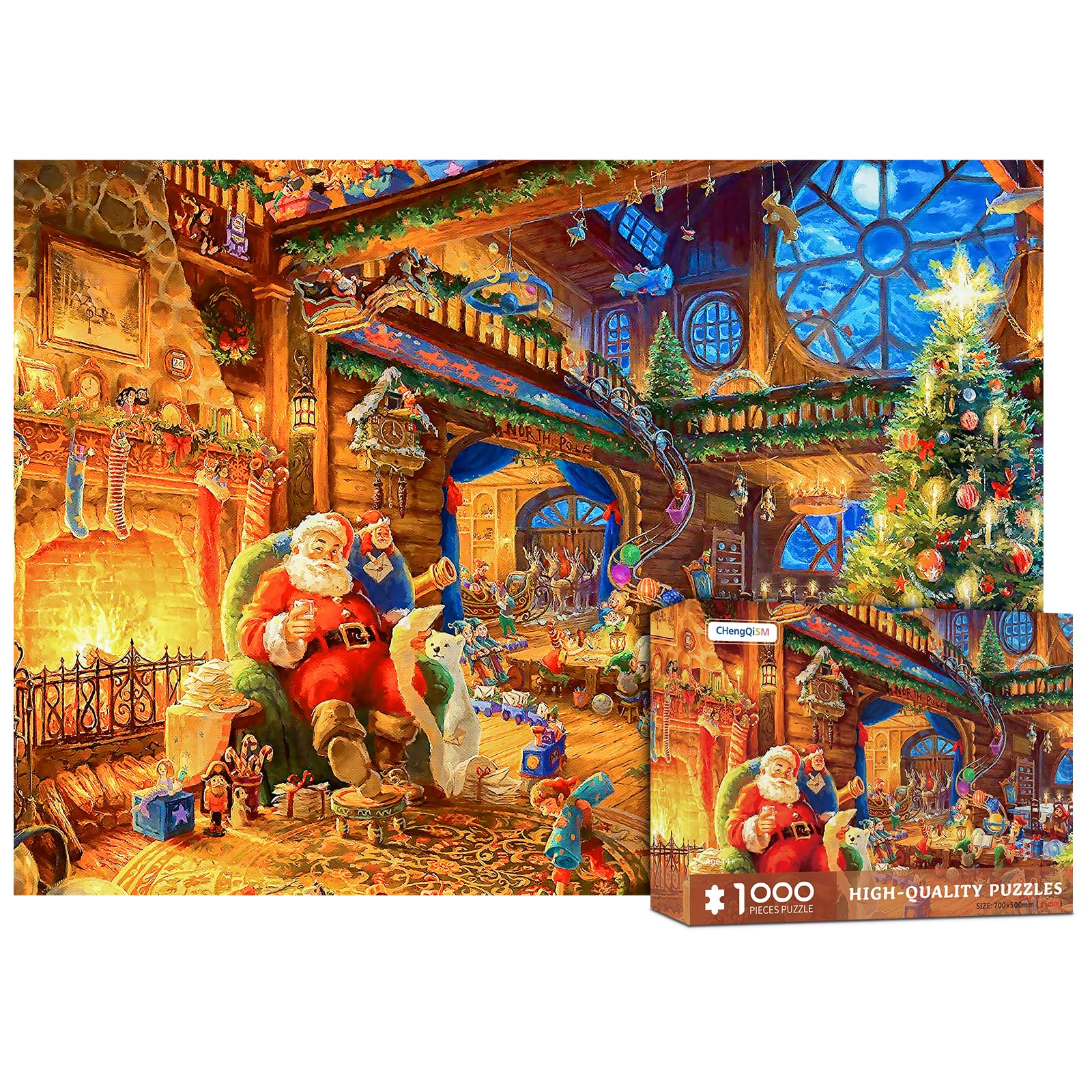 Amazon | CHengQiSM パズル 1000ピース サンタクロース Santa Claus じ