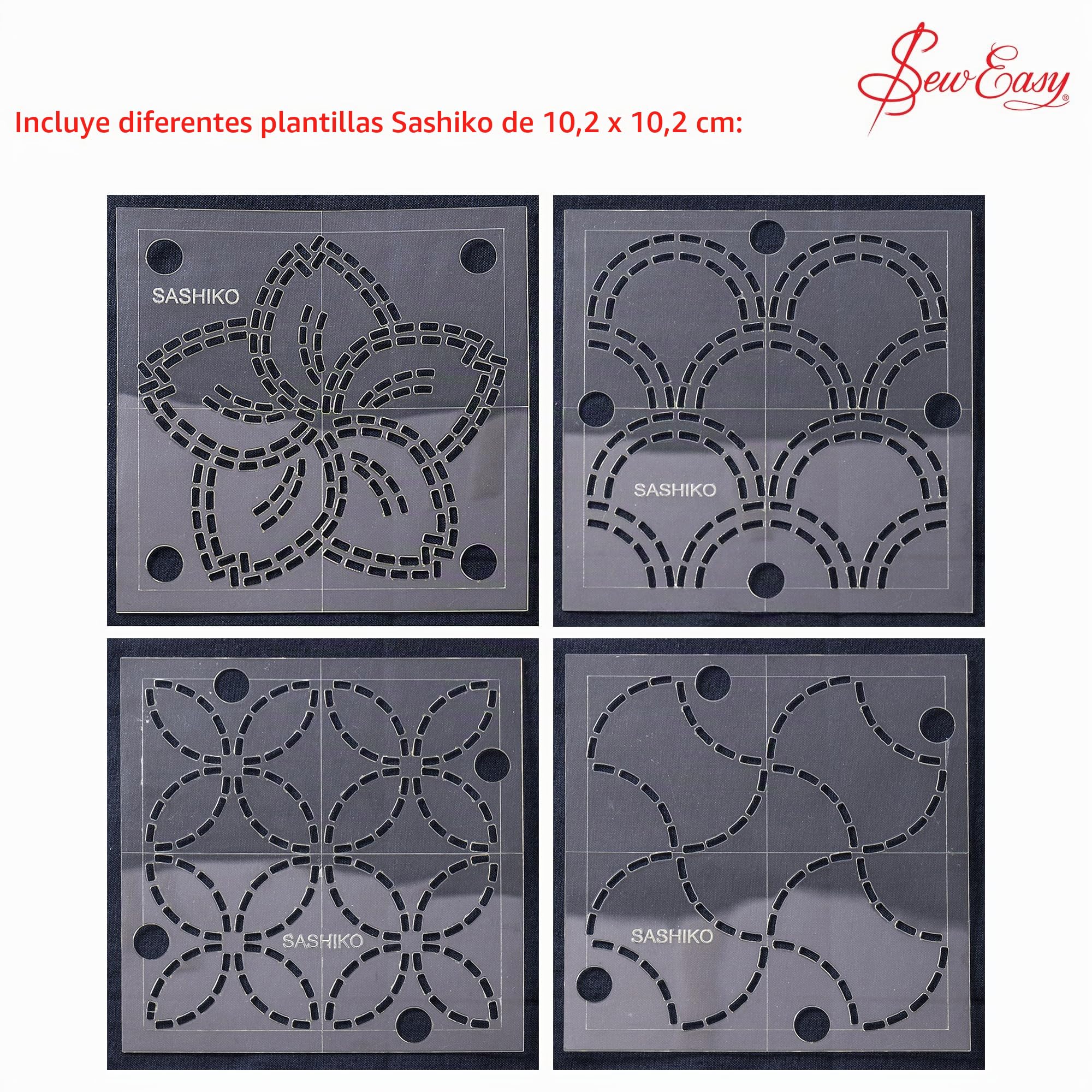 Sew Easy Sashiko - Juego completo de bordado - Todo lo que necesitas para empezar