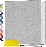 Popotop Self-Adhesive Scrapbook Photo Album for 4x6 5x7 8x10 Pictures - DIY Acid-Free Memory Book, Linen Cover, Gifts for Mom Wedding Baby