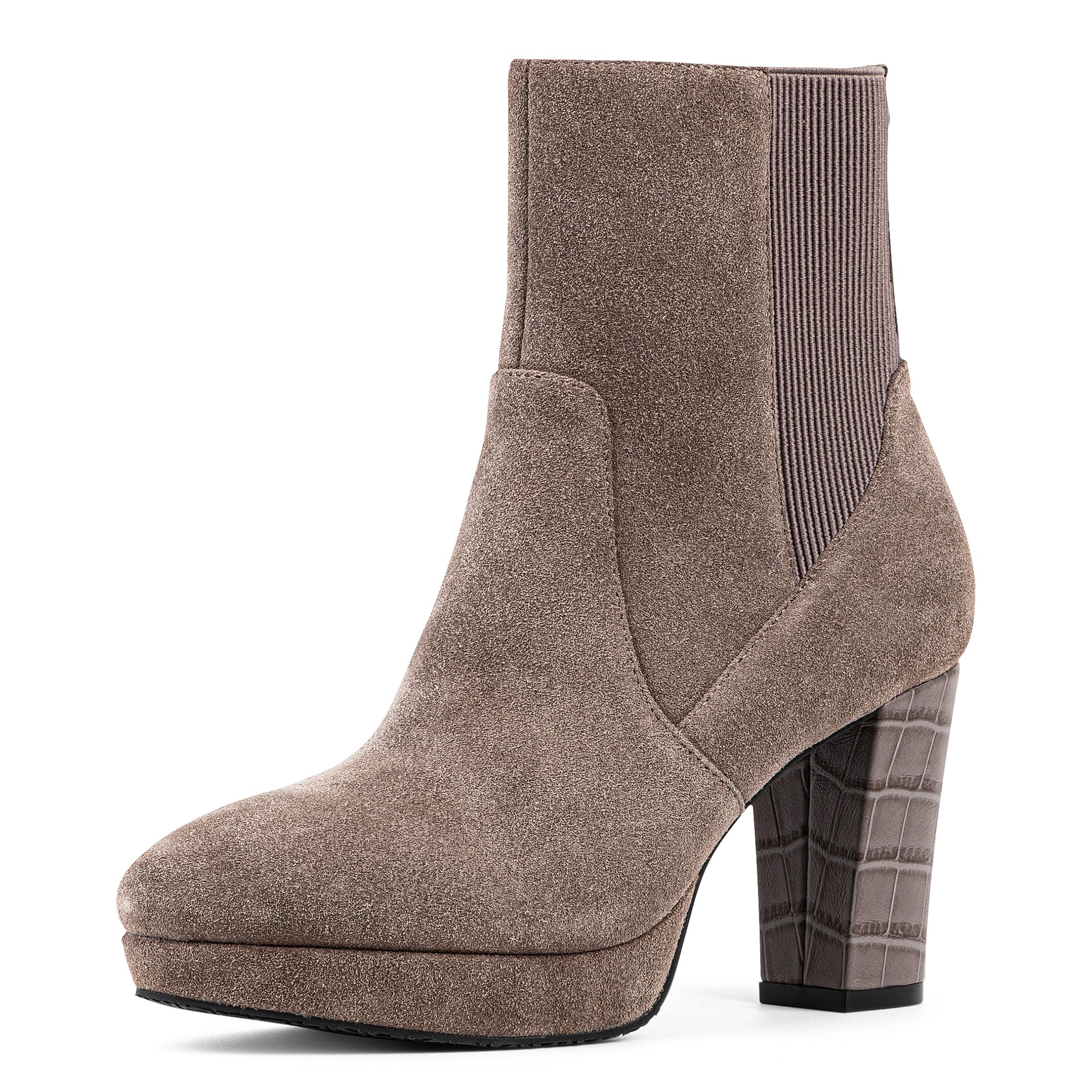 Donald Pliner Women’s LABELL Heeled Ankle Booties - 2” Stacked Block Heel with Platform, Zip Closure Ankle Boots, Fashion Women’s Boot