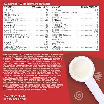 Earth's Best Organic Baby Formula, Dairy Infant Formula for Babies 0-12 Months, Milk-Based with Iron, Omega-3 DHA & Omega-6 ARA, 21 Ounce Container