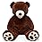 MorisMos Smile Giant Teddy Bear, 51inch Large Stuffed Bears with Big Footprints, Big Stuffed Animals Cuddly Plush Gifts for Girlfriends, Boyfriend, Dark Brown