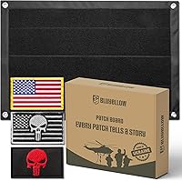 Vista 1 de Juego de tablas de parcheo con 3 parches tácticos, parche de bandera estadounidense, calavera roja, calavera tenue, pared versátil para moral
