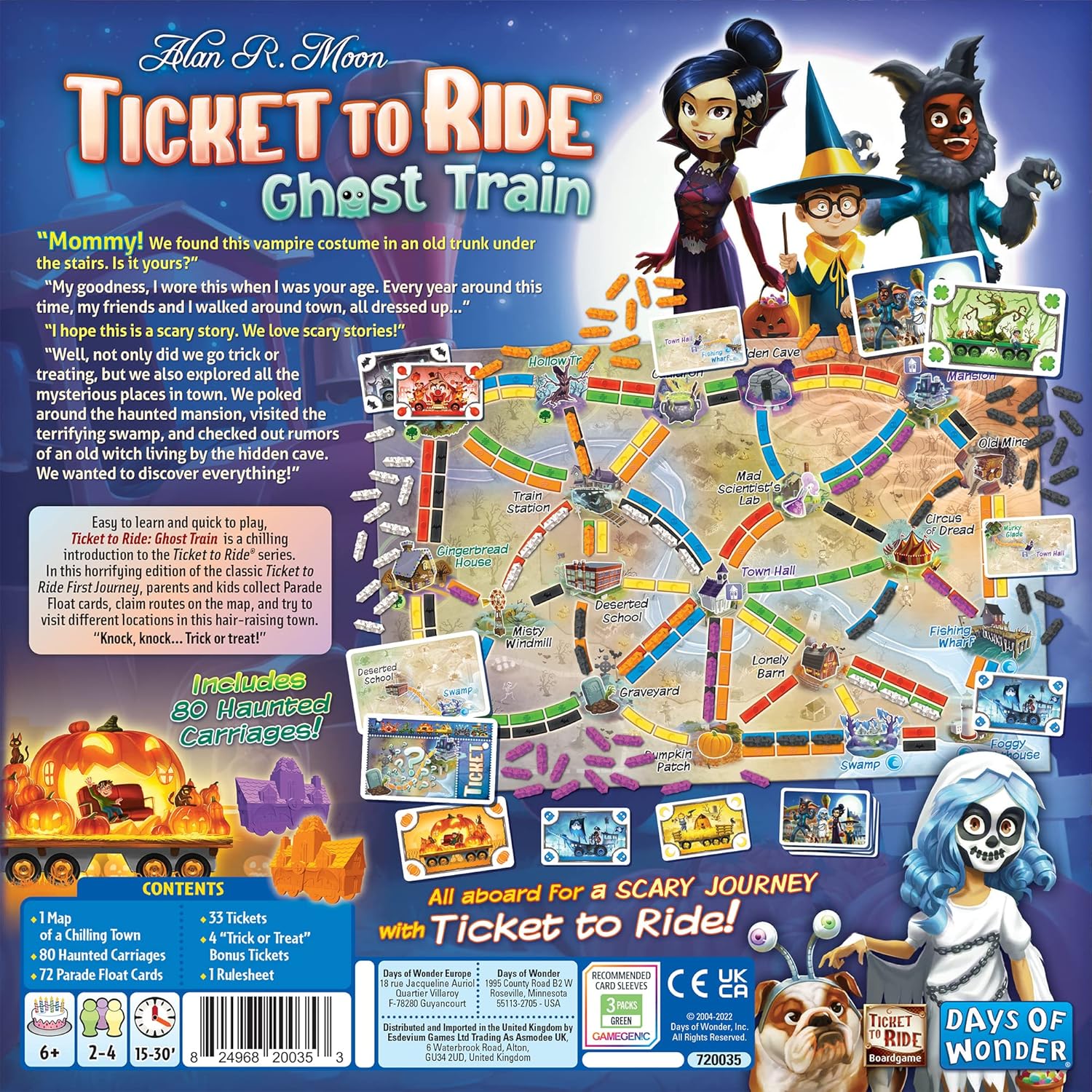 Asmodee Ticket to Ride Ghost Train Board Game - Strategy Game, Train Adventure Game, Fun Family Game for Kids & Adults, Ages 6+, 2-4 Players, 15-30 Minute Playtime