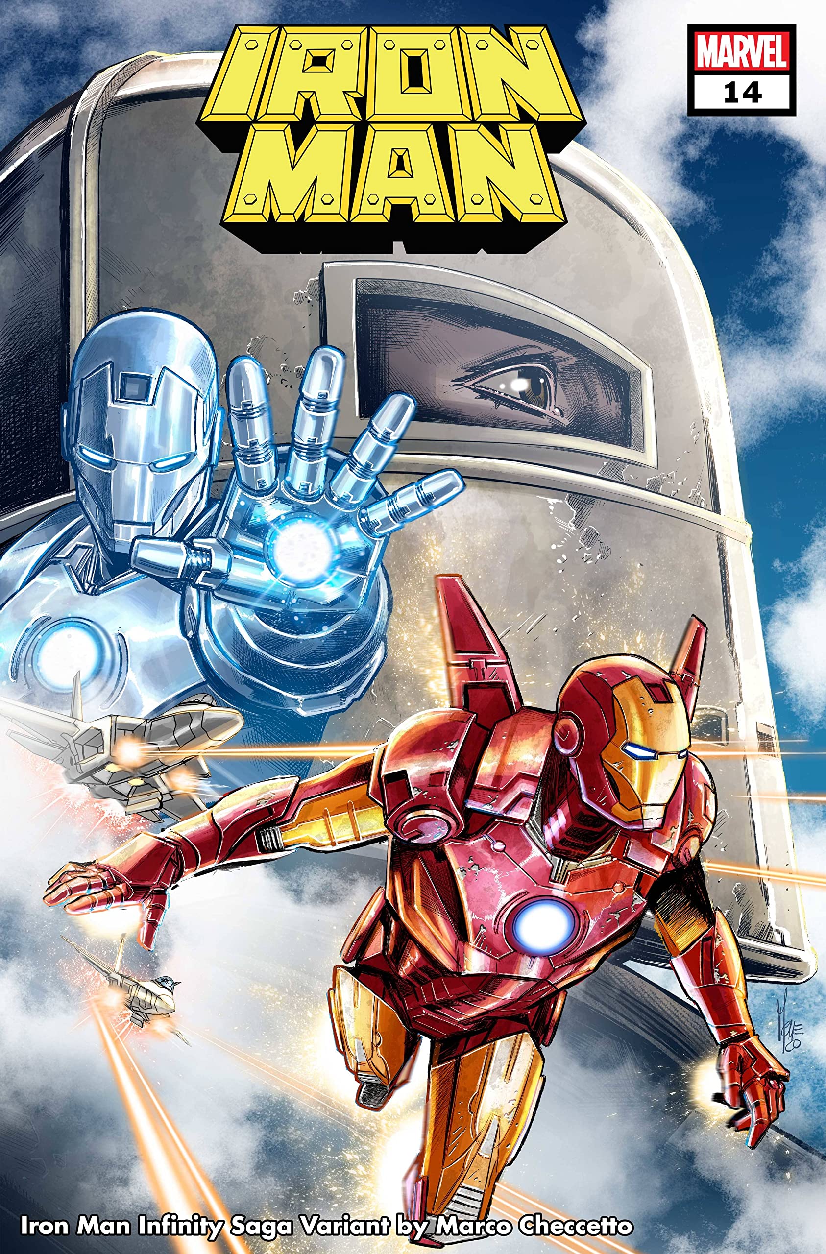 Comic Iron Man 14 Checchetto Infinity Saga Phase One con protector Rated Comics