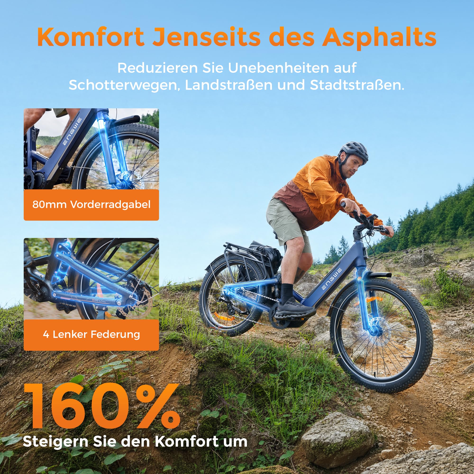 ENGWE E26 3.0 Pro 26 Zoll E Bike für Erwachsene