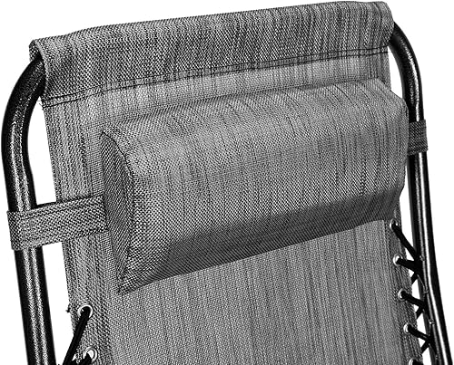 Miniatura 5 de Juego de 2 sillas reclinables para exteriores con soporte para tazas y soporte para teléfono, sillas reclinables plegables ajustables para patio