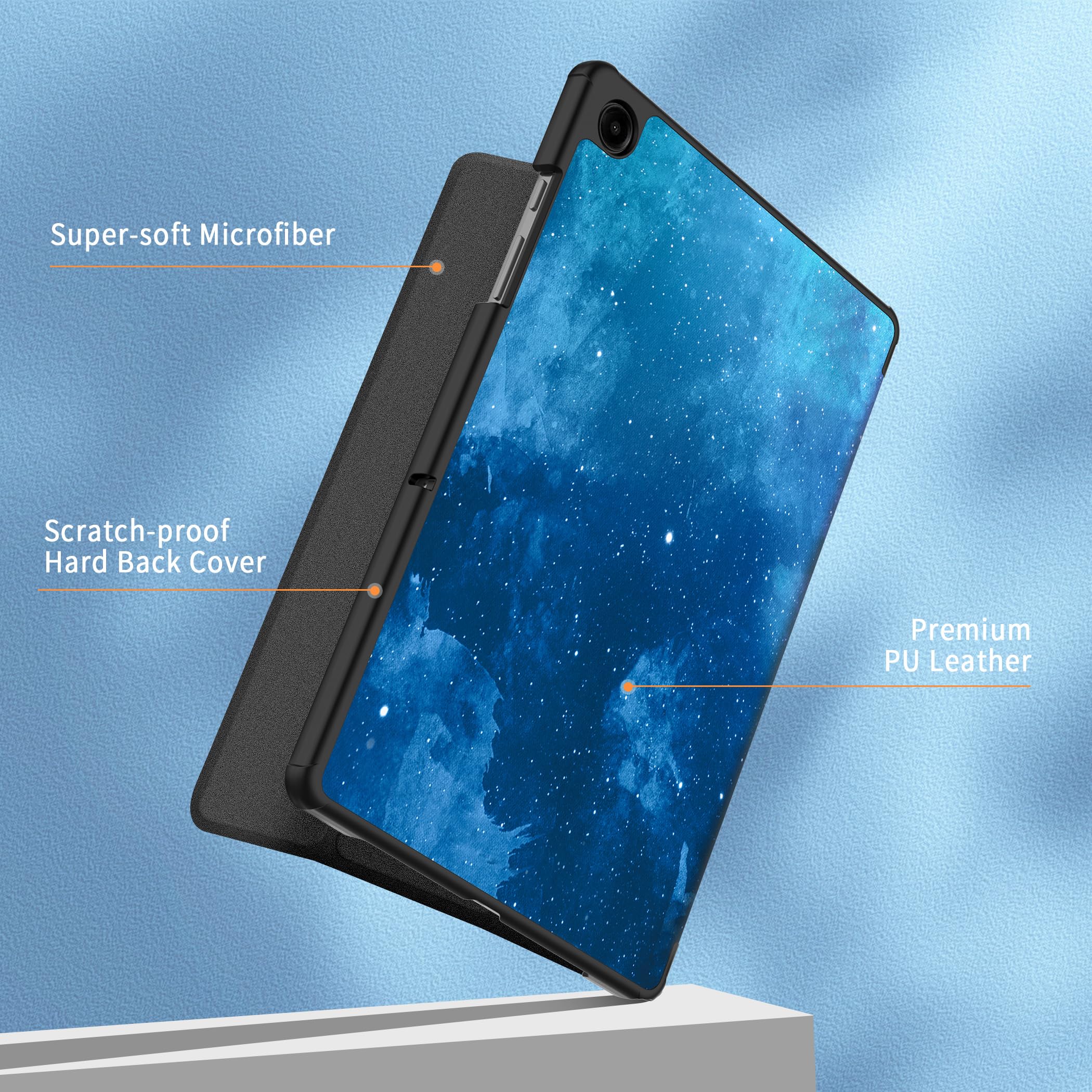 EasyAcc Custodia Cover Compatibile con Samsung Galaxy Tab A9+ / A9 Plus 11 Pollici 2023 SM-X210/ X215/ X216 Tablet, Stella blu