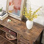 VASAGLE TV Stand for 50 Inches Televisions, TV Bench Entertainment Center, 43.3"L x 15.7"W x 19.7"H, Rustic Brown ULTV43BX4
