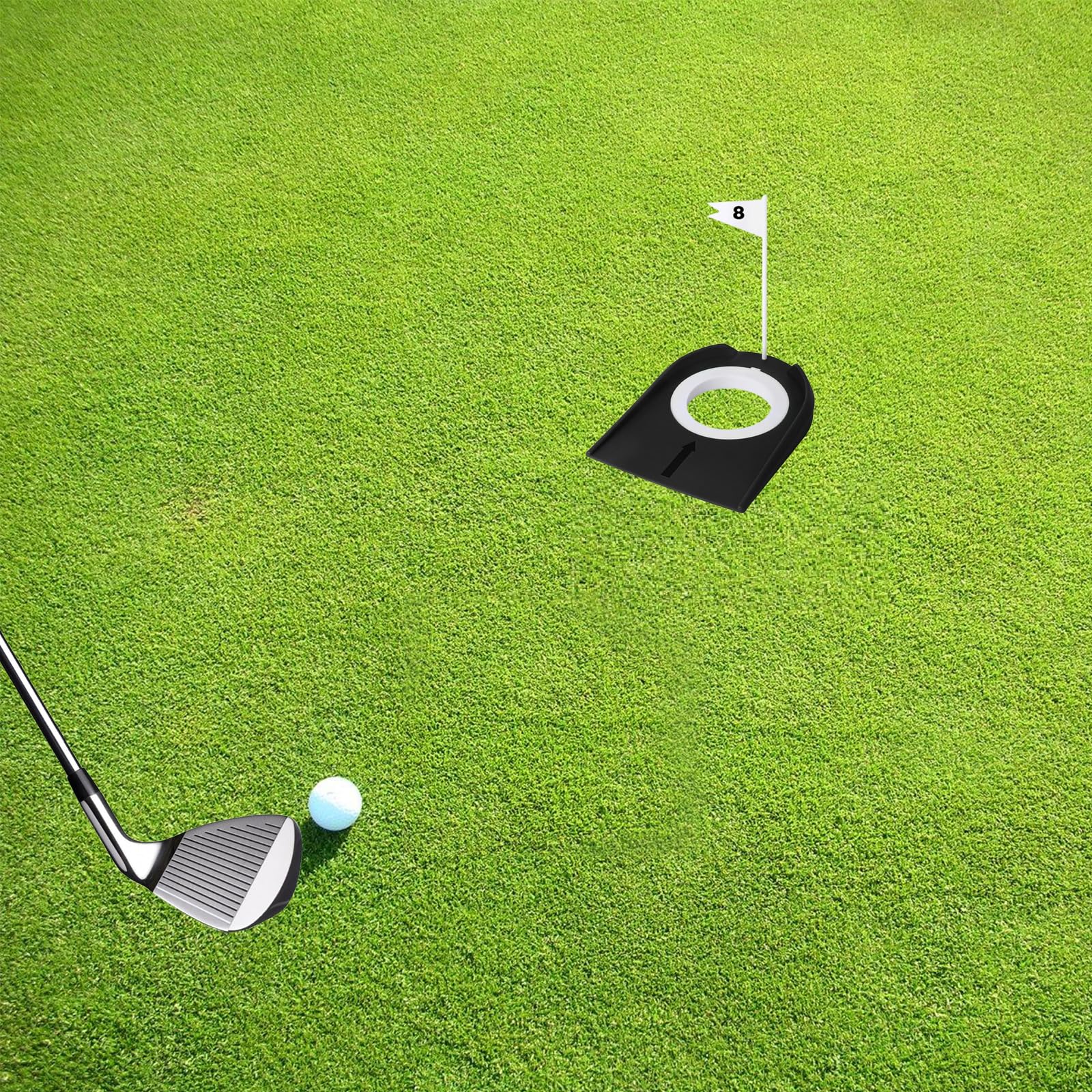 Generisch 9-teiliges Golf Trainingsputter Set, Golf Putting Cup für den | Putting Cup mit Flaggen, Golf Loch Trainer Hilfe für Erwachsene und, Putting Green Trainer für drinnen