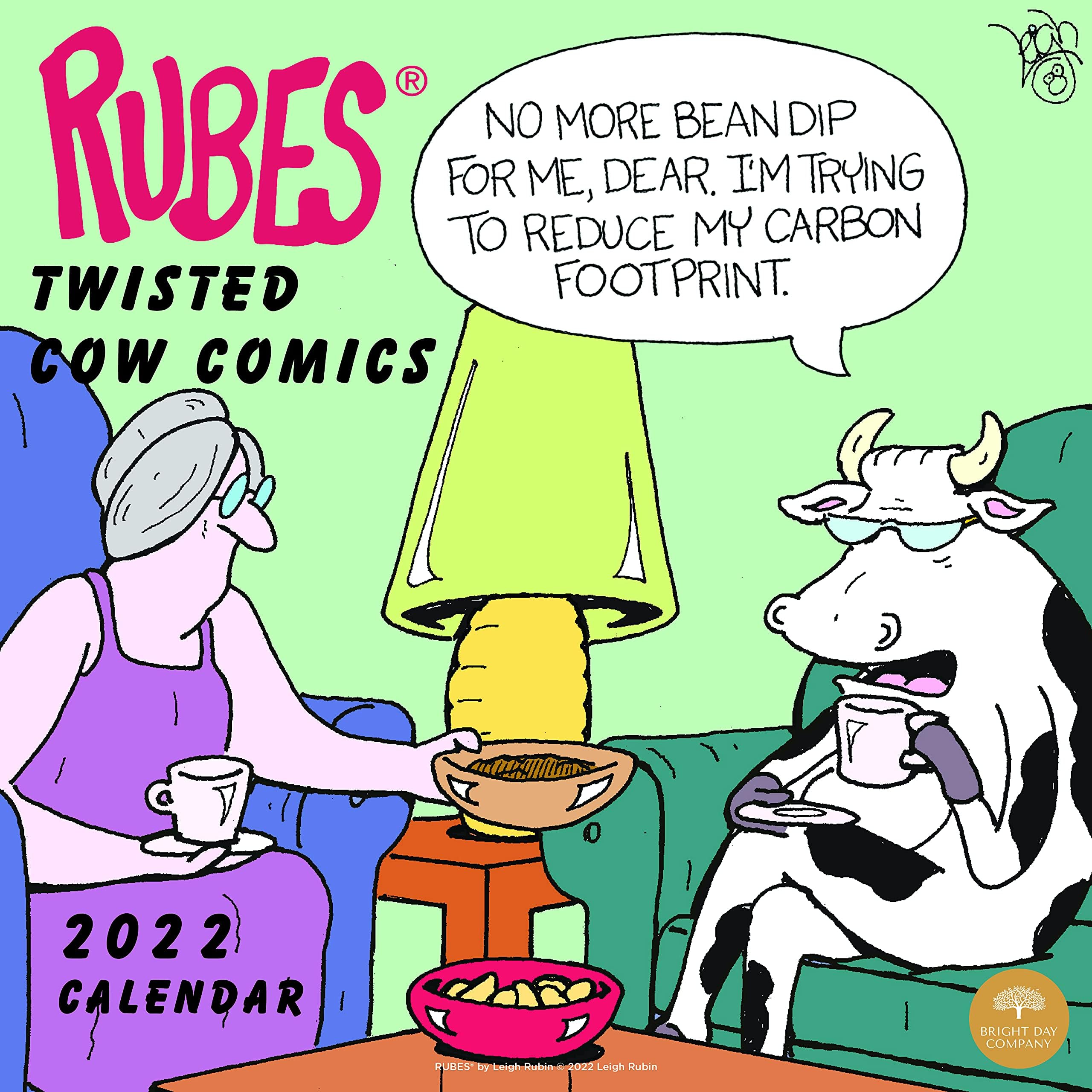 2022 Rubes Monthly Wall Calendar by Bright Day, 12 x 12 Inch, Humor Jokes Laughs Funny Novelty Comic Strip… (Cow Comic)