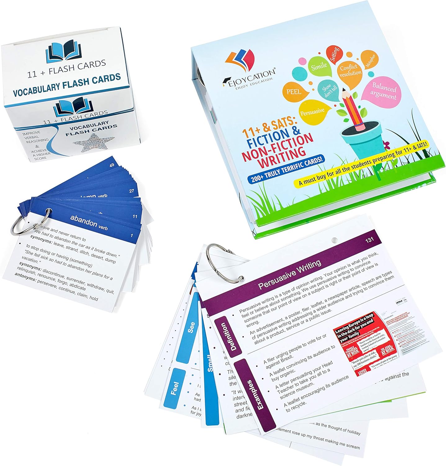 Combo Pack"Eleven Plus: Vocabulary Flash Cards" and"11+ & SATS: Fiction & Non-Fiction Writing"
