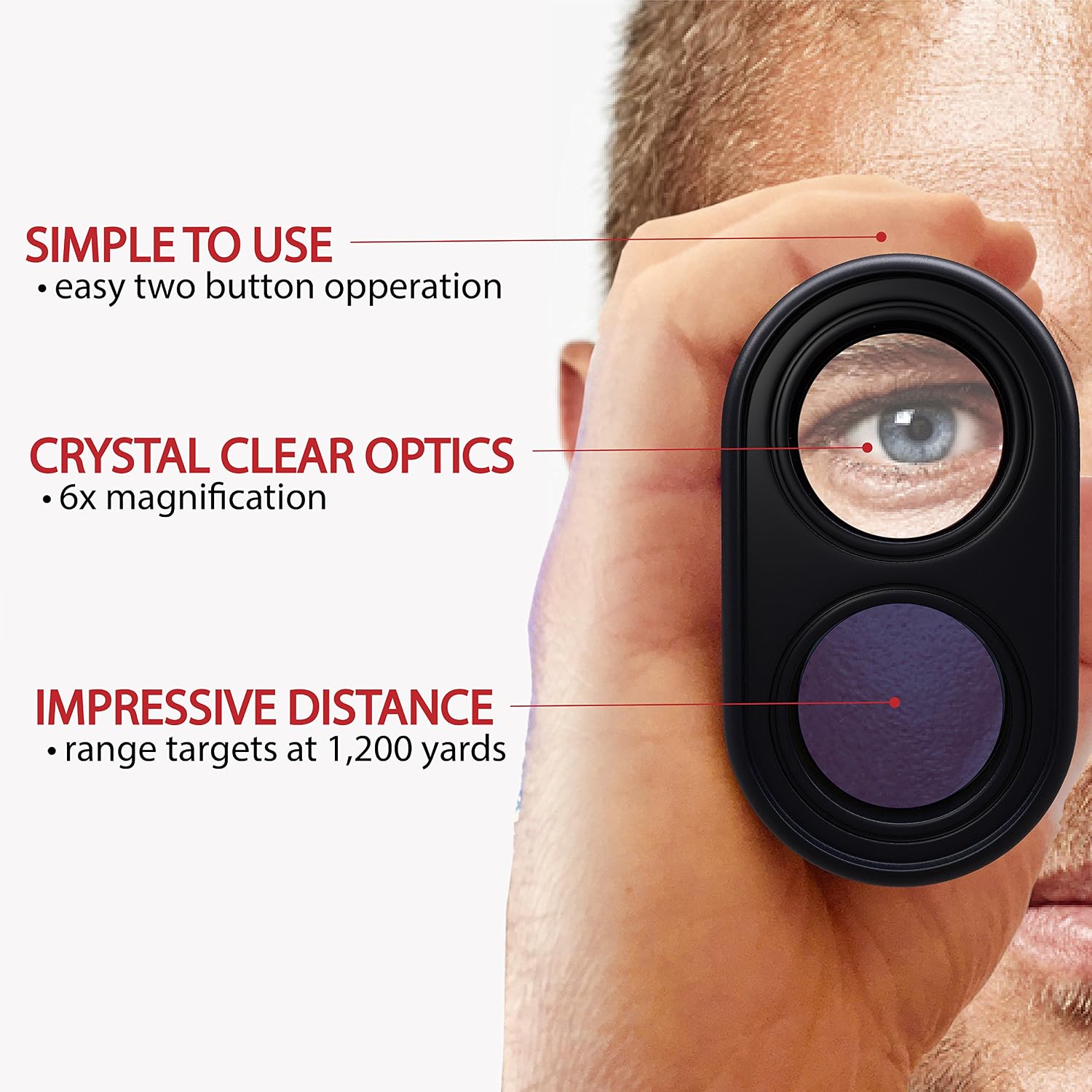 Saybien Golf Rangefinder - Options with and Without Slope, 500m - Laser Range Finder - Tournament Legal - Scan Mode - Flag Lock