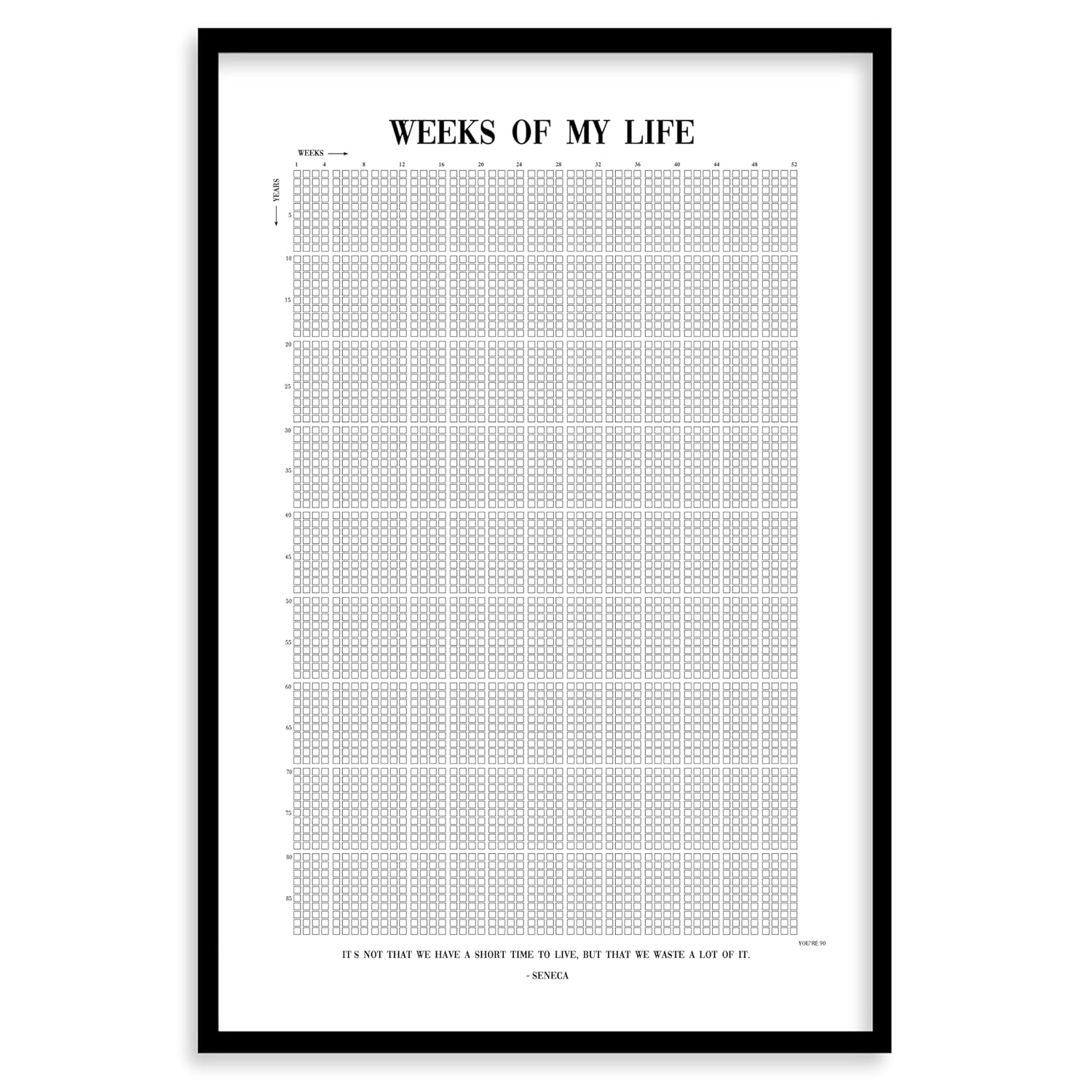 Amazon com: Weeks of My Life Calendar Premium Fine Art Prints Life Amazon com: Weeks of My Life Calendar Premium Fine Art Prints Life