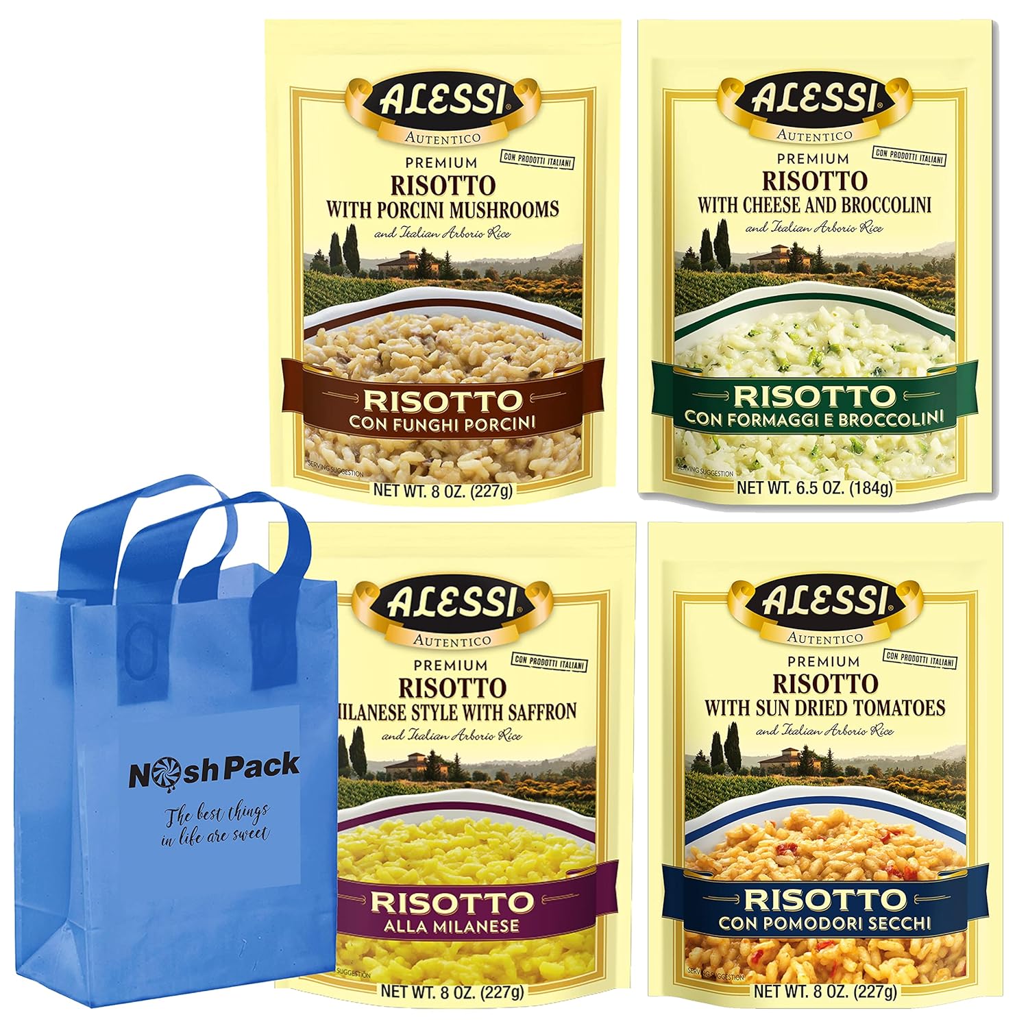 NOSH PACK Alessi Risotto Rice Variety Pack, 4 Pack