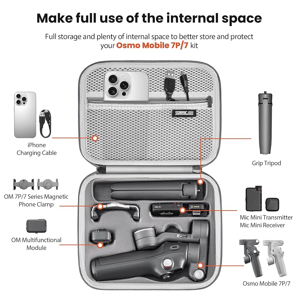 Amazon.co.jp: STARTRC DJI向けOsmo Mobile 7P 保護ケース,Osmo