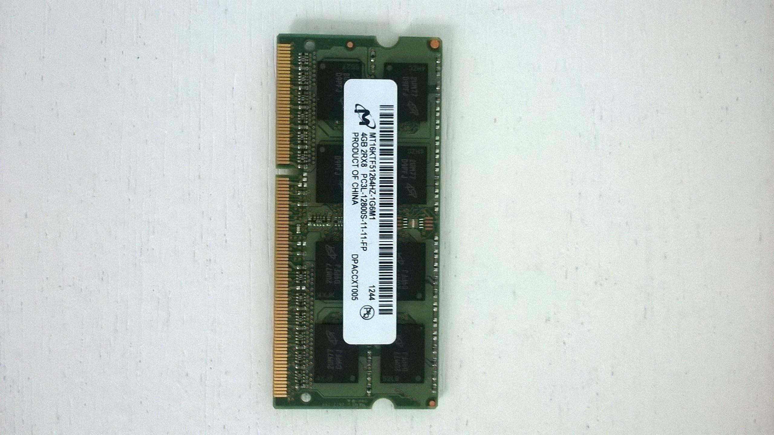 Micron 4GB PC3-12800 DDR3-1600 1600MHz Laptop Memory Ram MT16KTF51264HZ-1G6M1 637233-652