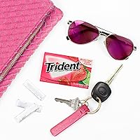 Vista 95 de 12 paquetes de 14 unidades cada uno; es decir, en total son 168 unidades de goma de mascar Trident Minty Sweet Twist sin azúcar sabor menta dulce.