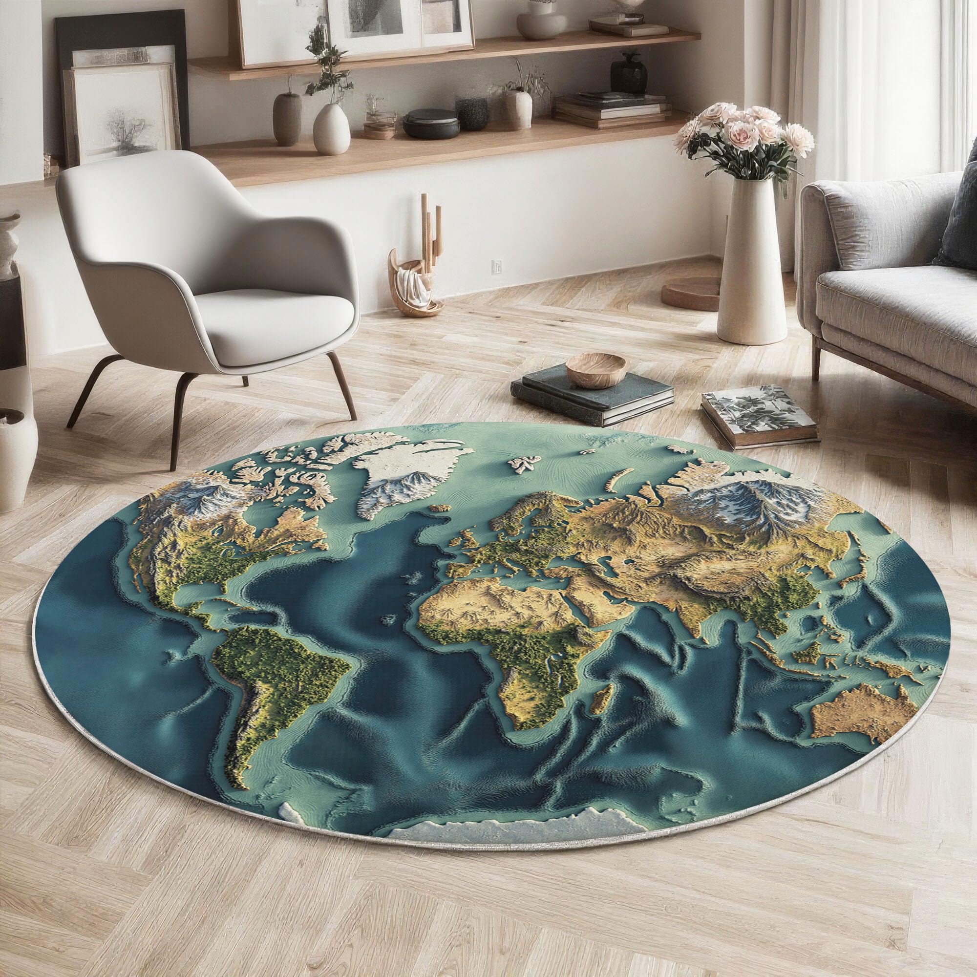 Tapis décoratif océan et montagnes pour sublimer votre cuisine ou buanderie