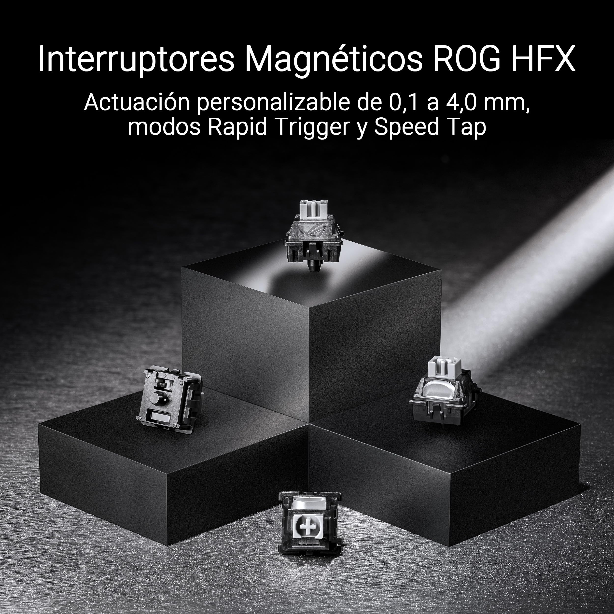 ASUS ROG Falchion Ace HFX Teclado Gaming analógico 65%, interruptores magnéticos ROG HFX, Disparo rápido, Panel táctil, 8000 Hz, amortiguación de Cinco Capas, Carcasa, Teclas ABS, QWERTY Español