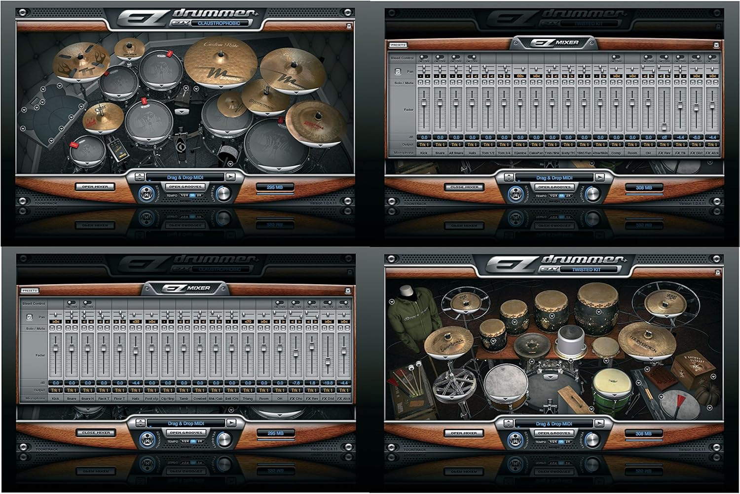 Toontrack Twisted Kit EZX Expansion Pack Software for EZdrummer – Sampled by Michael Blair – Expansive MIDI Library – Includes Download Key : Musical Instruments