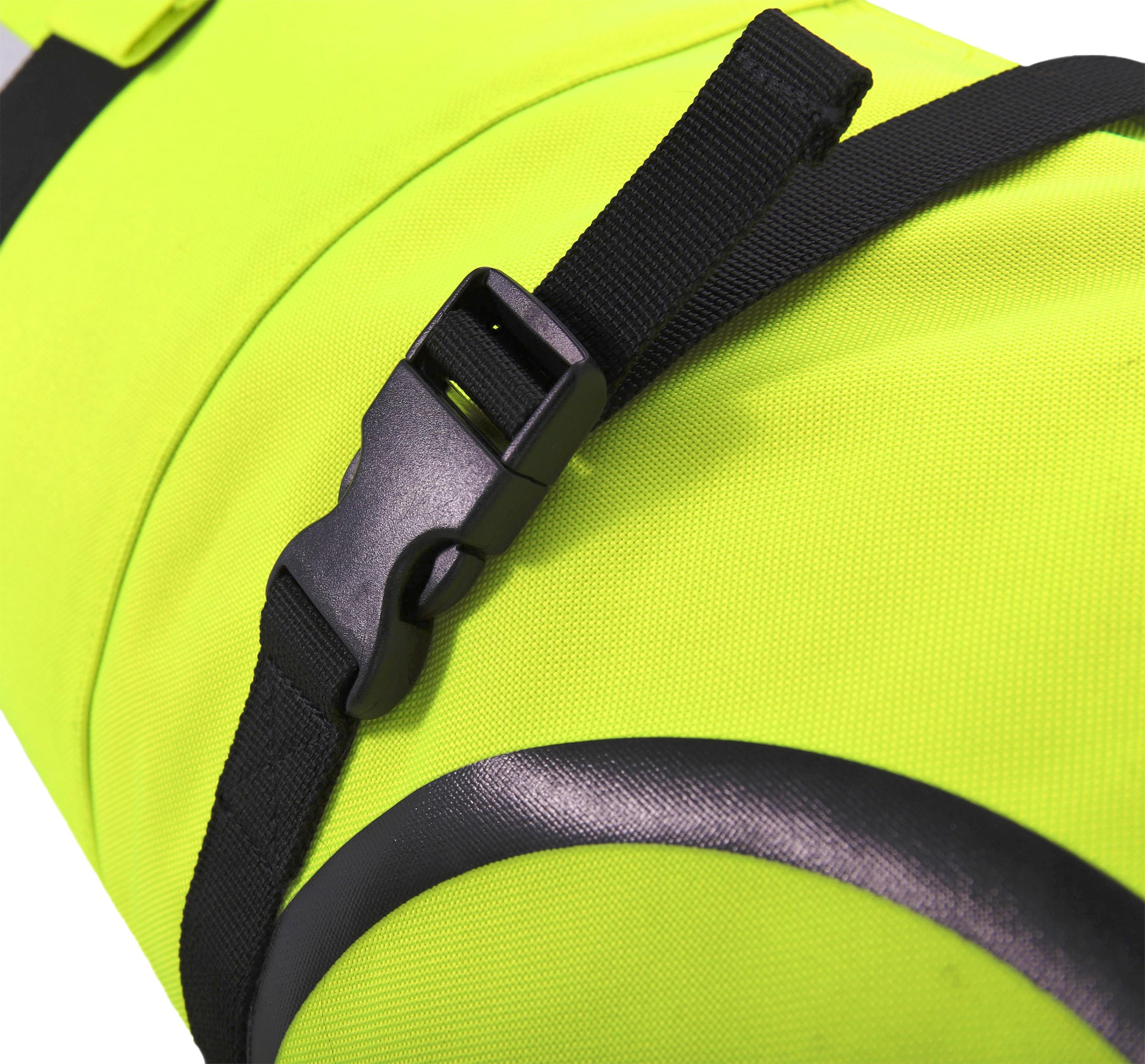 BRUBAKER Skitasche Carver Champion Neon Gelb Schwarz - Gepolsterter Skisack für 1 Paar Ski und Stöcke - Reißfester Ski Bag 170/190 x 34 x 34 cm