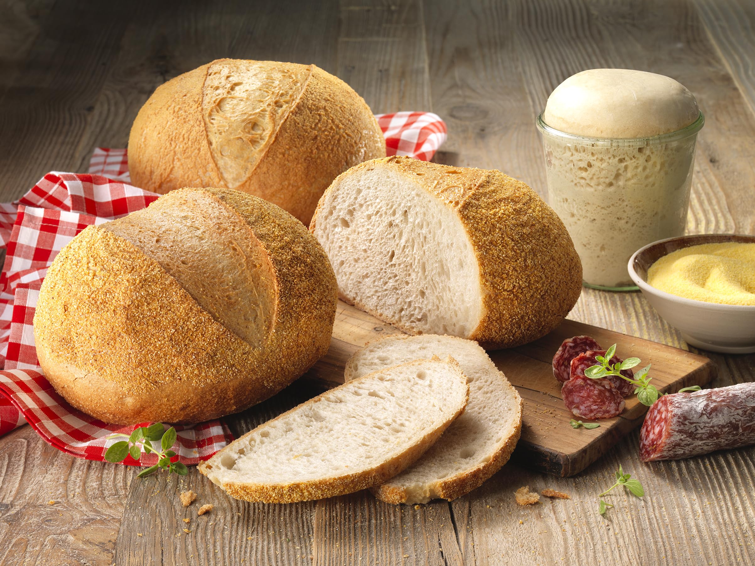 Lievito Madre - Masa fermentada de trigo seca en polvo con fuerte fuerza motriz de 500 g Foozia