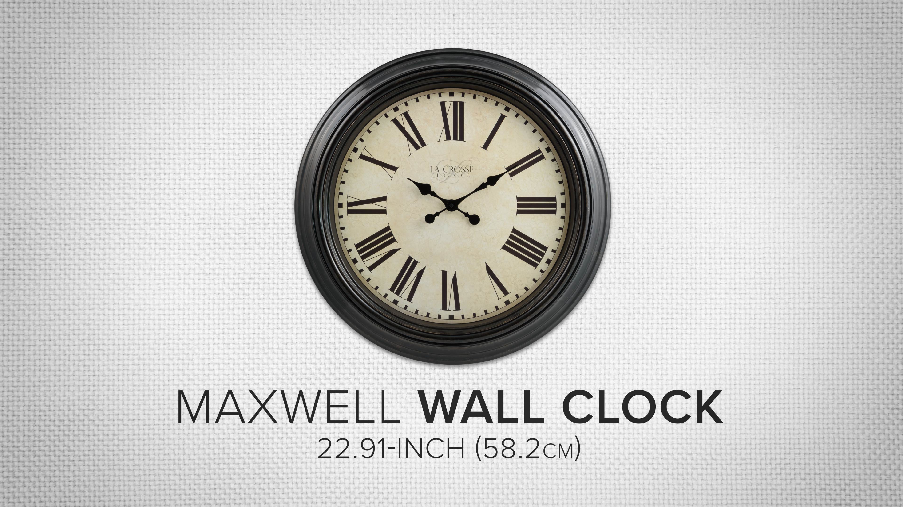 Amazon.com: La Crosse Clock 404-2658 23-Inch Maxwell Quartz