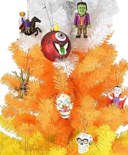 Miniatura 4 de Tree Buddees Árbol de Halloween de maíz caramelo blanco naranja y amarillo (3 pies)