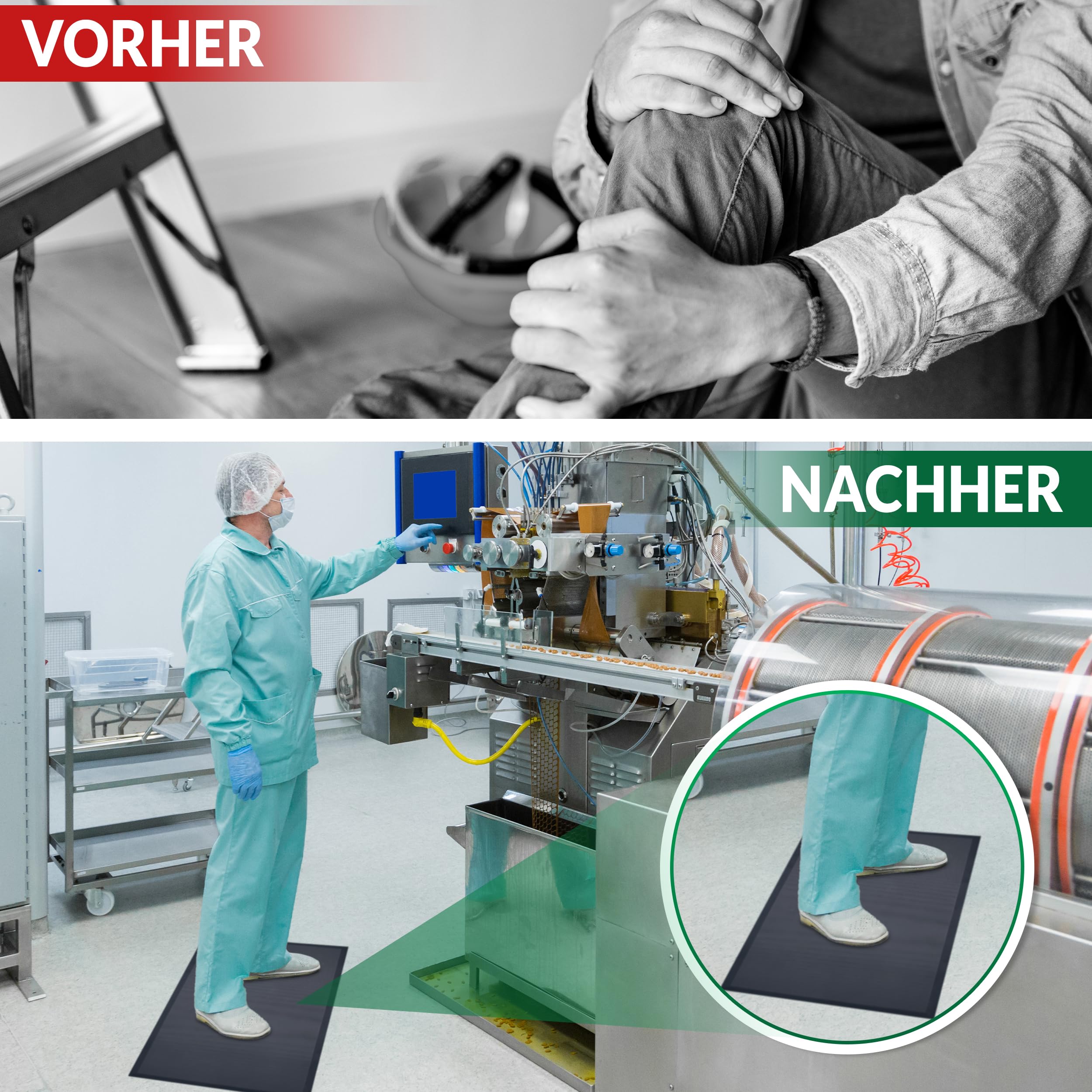 Die perfekten Arbeitsplatzmatte für Ihren Steharbeitsplatz entscheiden Sie selbst welche Größe Sie bevorzugen