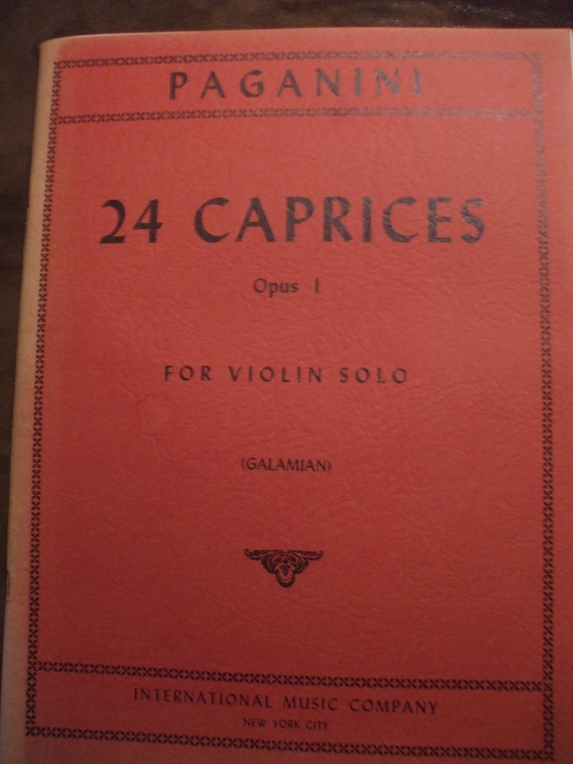 24 Caprices. Opus 1. For Violin Solo (Galamian)      Pamphlet