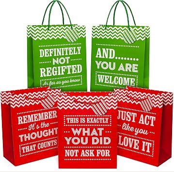 Seymour Butz Large 13" Gift Bags - Pack of 5 - Funny Gift Wrap