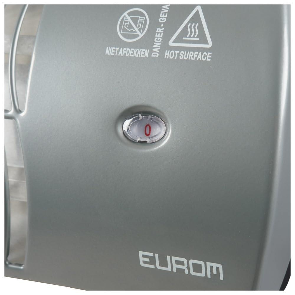 Eurom Riscaldatore elettrico da bagno | 1200 W | flessibile per interni e patio | Livelli di calore regolabili | Resistente agli spruzzi | Calore rapido e piacevole | Risparmio energetico
