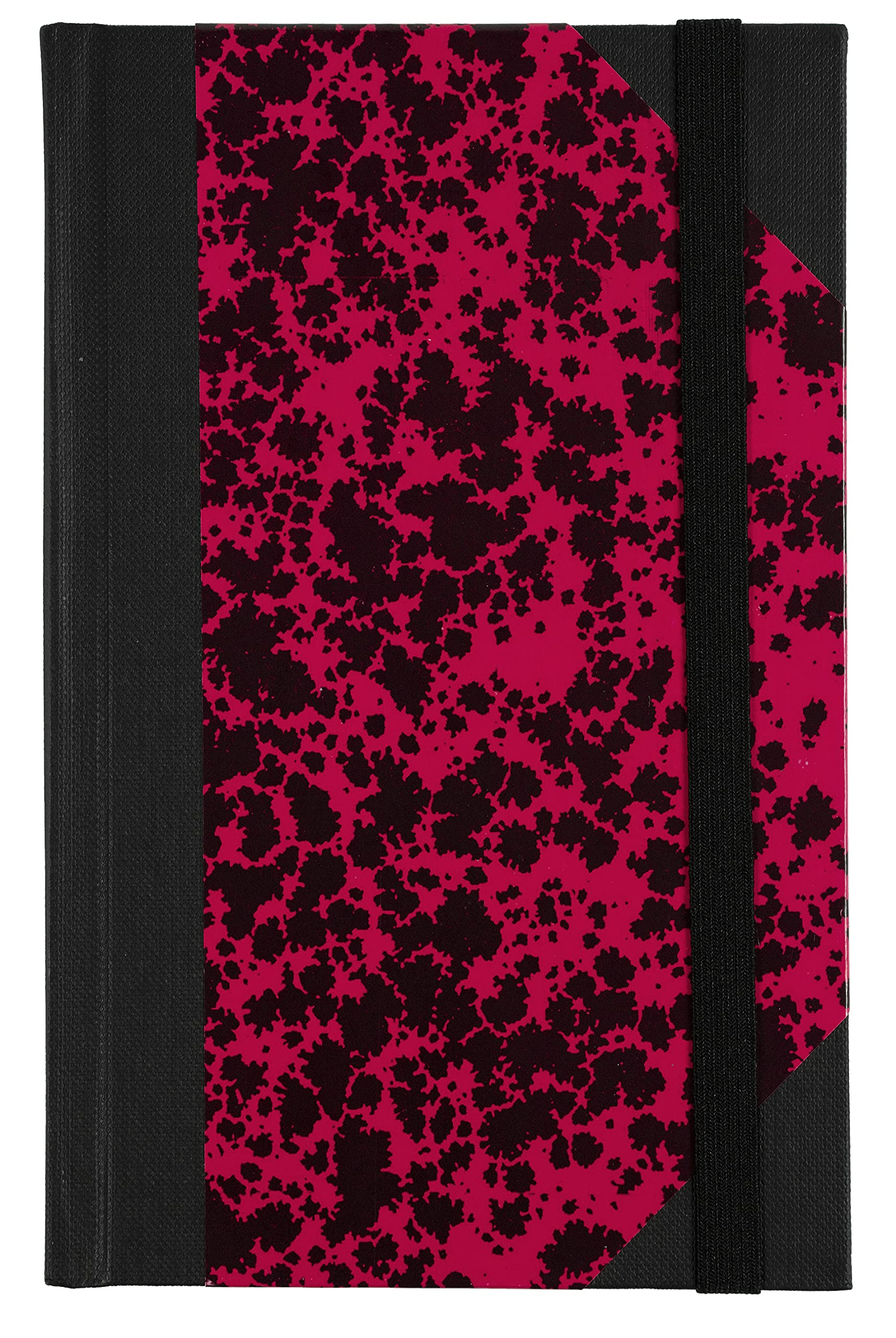 Le Dauphin - Réf. 167205D - 1 carnet - imprimé intérieur ligné - avec une bande de fermeture élastique noir - dimensions 17 x 11 cm - format vertical - 192 pages - couverture marbrée couleur rouge