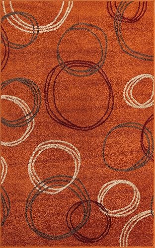 Miniatura 12 de Unique Loom - Tapete con diseño abstracto, informal, moderno y contemporáneo de la colección otoñal, rectangular de 5 x 8 pies, diseño cálido en