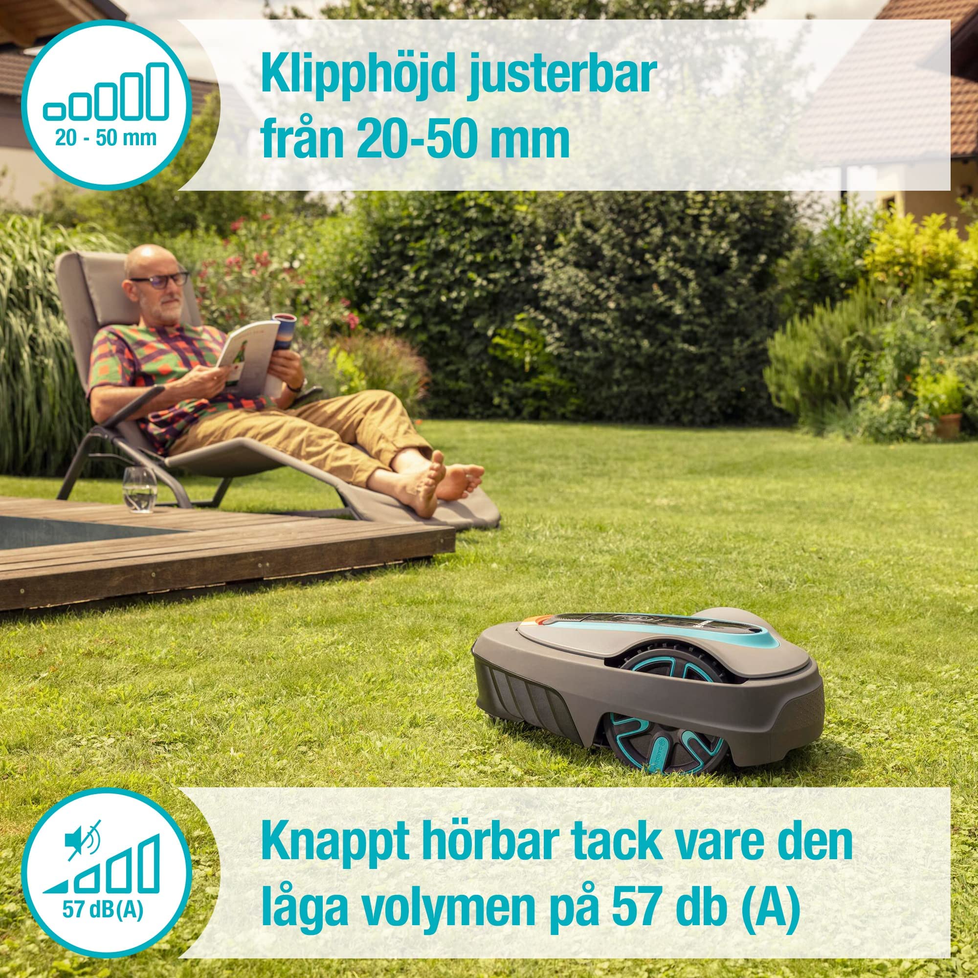 Gardena Robot Tondeuse Intelligente SILENO City 500 : Technologie innovante Lona AI — vue 3