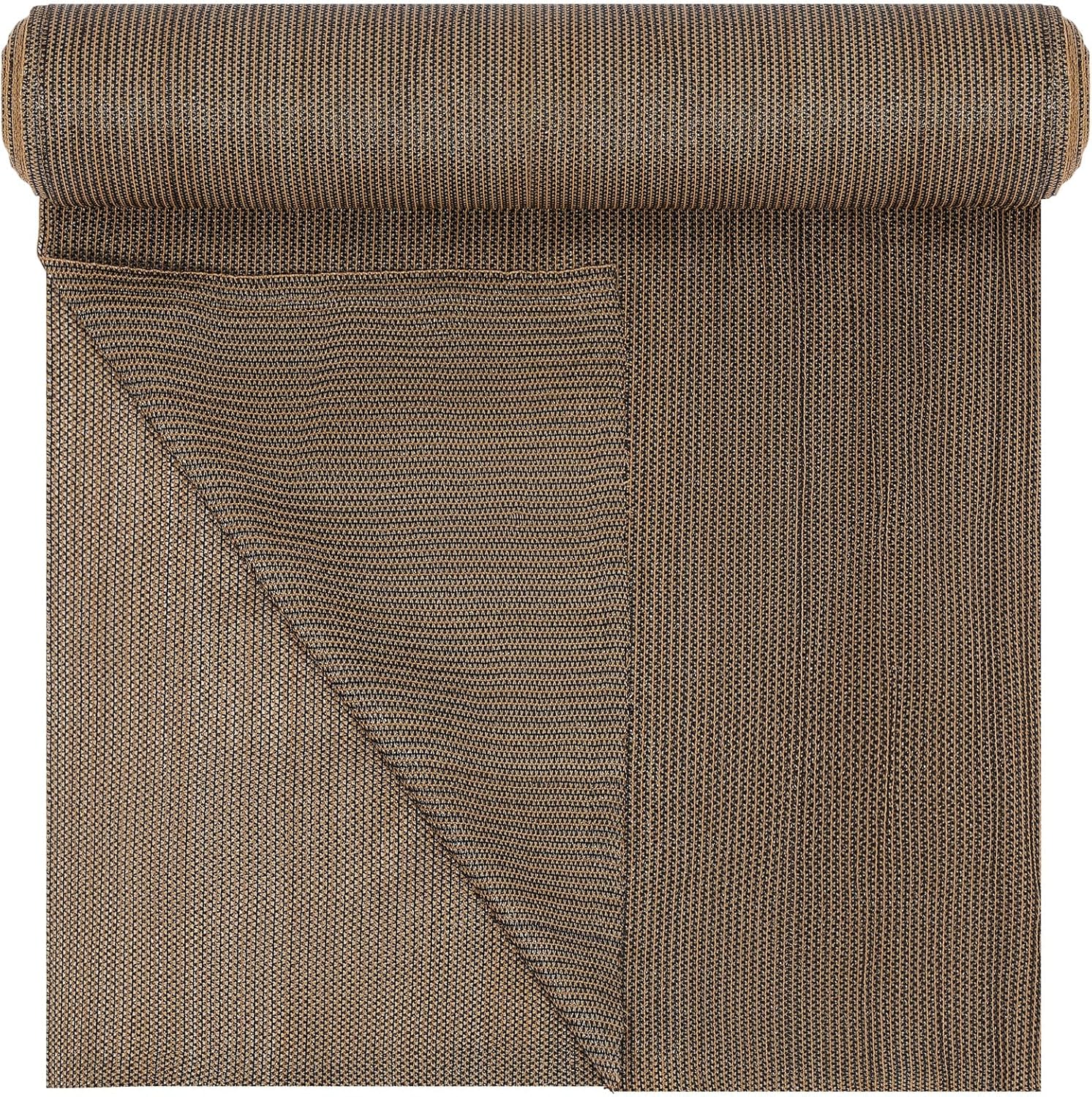 95% 6ft x 50ft Bulk Eyelets Shade Cloth Roll Sunblock Shade UV Resistant Net Windscreen Cover Fabric Roll for Garden Greenhouse Flower Plant Patio Kennel Canopy (Brown, 1 Pcs)