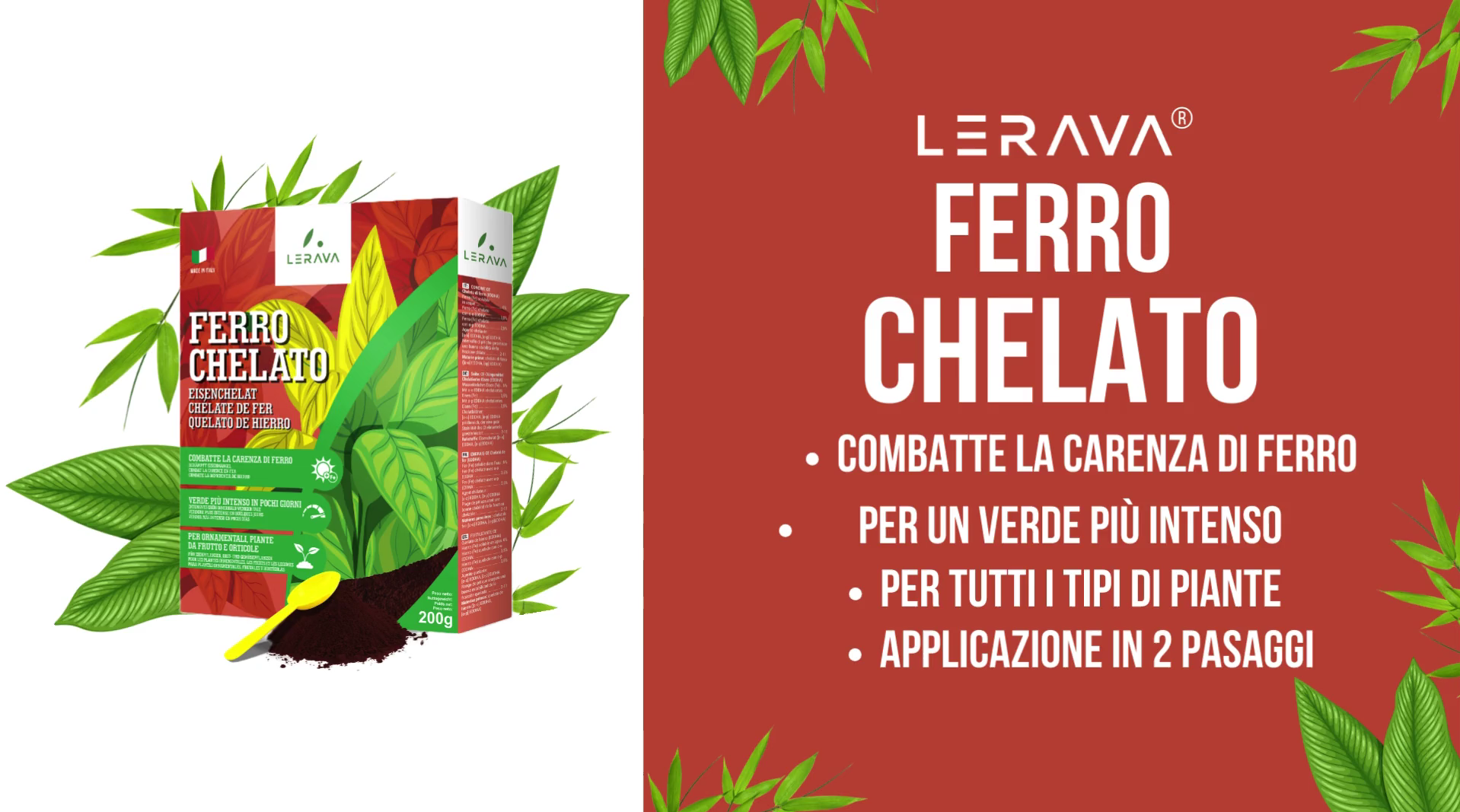 Ferro Chelato LERAVA 200g - Concime Rinverdente Per Carenza Di Ferro Nelle Piante - Foto 8