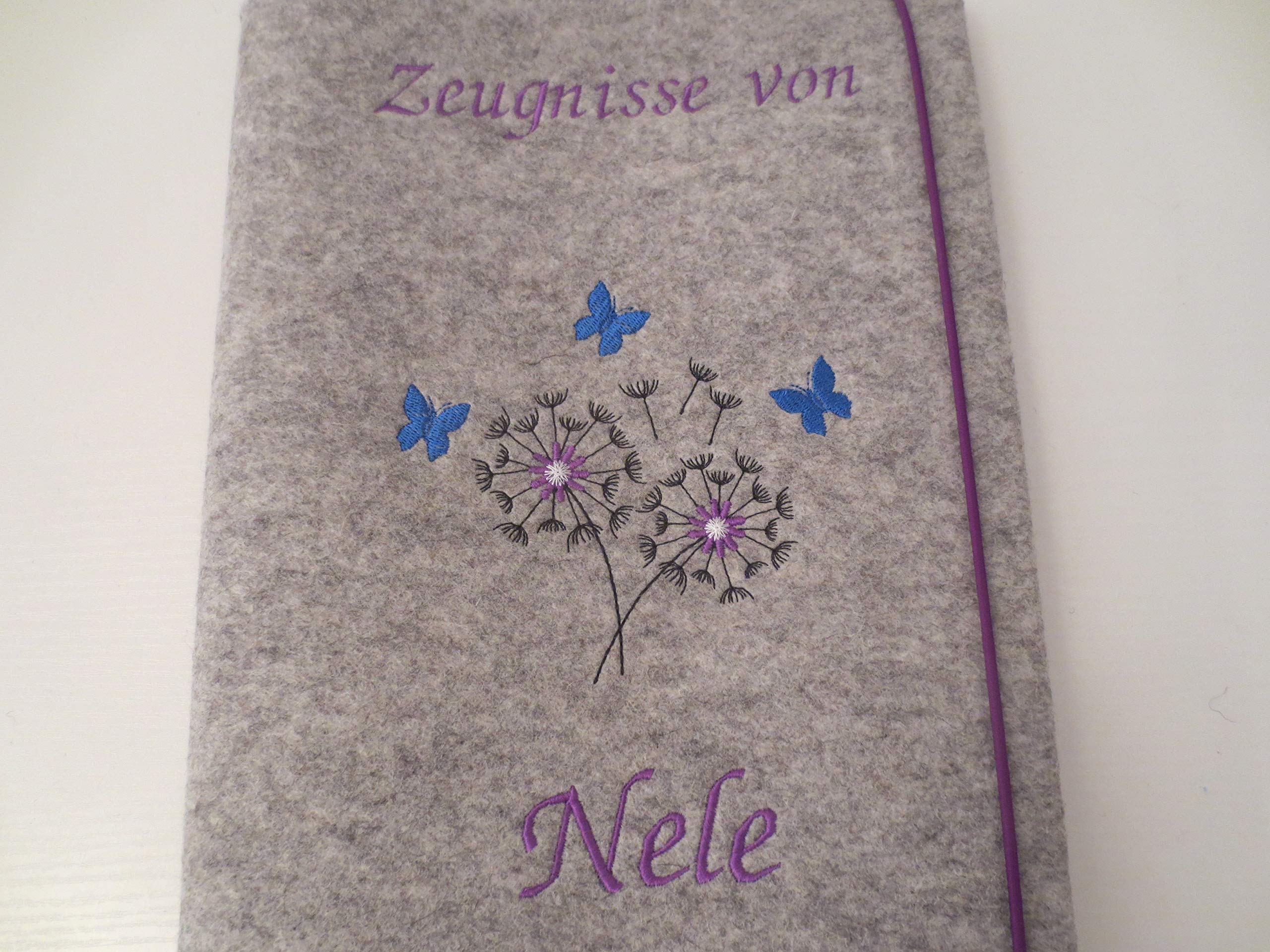 Zeugnismappe Wollfilz Mappe Zeugnisse DIN A4 Grundschule Schule