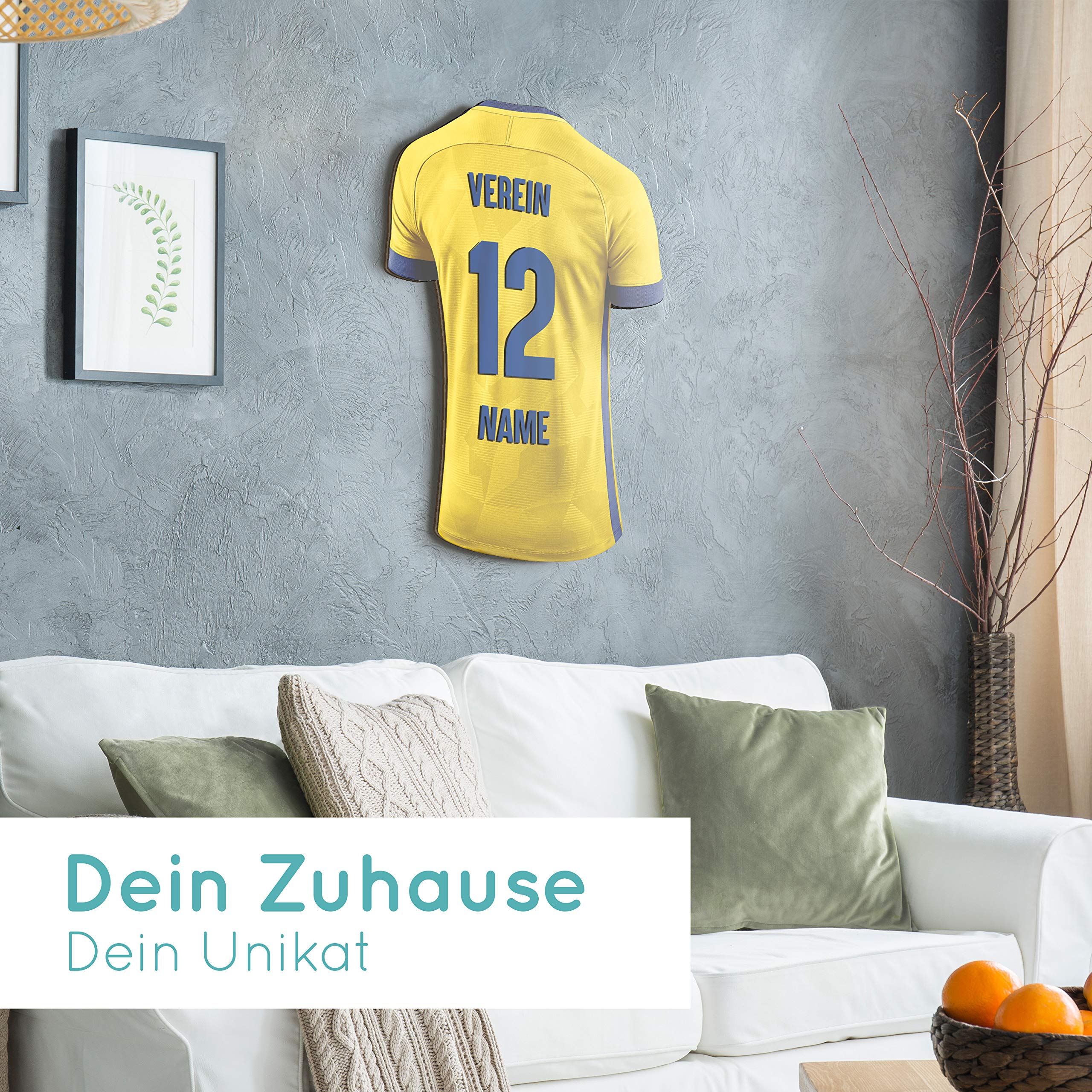 Elbeffekt Trikotlampe für Rhein-Neckar Fans aus Holz - personalisierbares Geschenk - schenke Dein individuellen Rhein-Neckar Fanartikel aus Echtholz