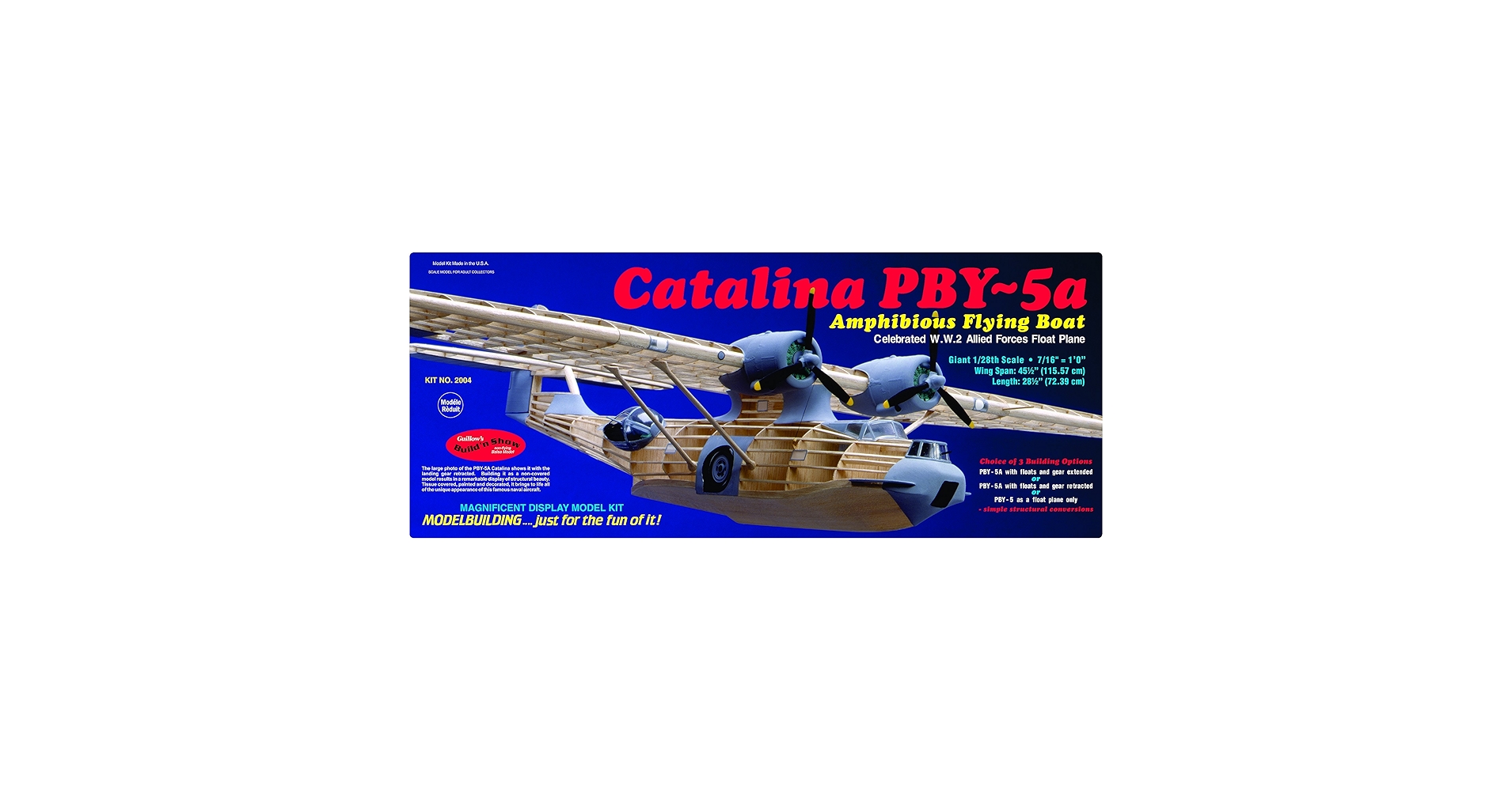 Guillow社大型スケールディスプレイモデルキットCatalinaPBY-5a PBY-5a Catalina - Paul K. Guillow, Inc.