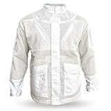 Apis Tactical Pro Ventilated Bee Keeper Jacket for Men & Women – Sting Resistant, Ventilated Cotton Mesh, Bee Protective Gear for Hive Inspections – White Bee Jacket, White, XL