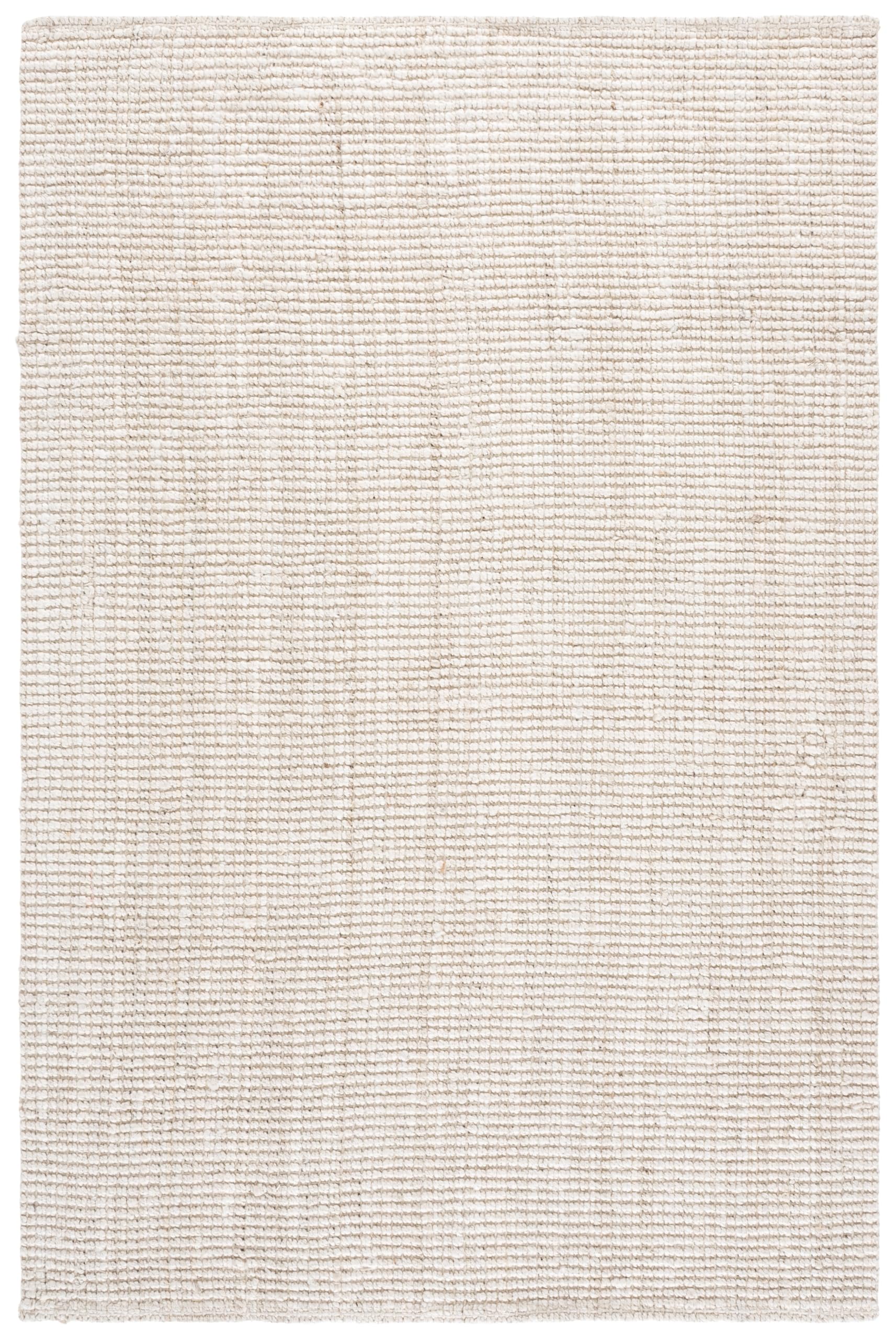 SAFAVIEH Area Rug 6x9 - Natural Fiber Collection - Bleach & Ivory, Handmade Jute & Coir, Farmhouse Style, Chunky Textured Thick Pile (NF747B)