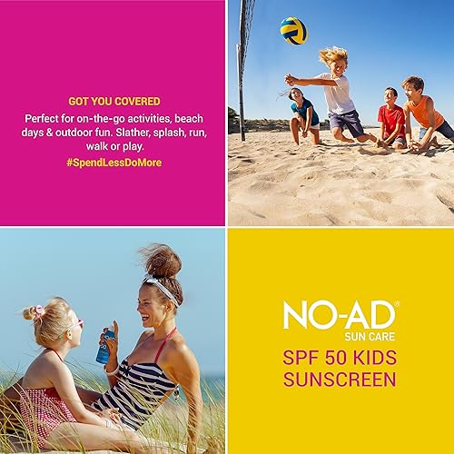 Miniatura 6 de NO-AD KIDS SPF 50 - Protector solar en aerosol  No graso, impermeable y no tóxico  Protector solar para niños  Adecuado para todo tipo de piel
